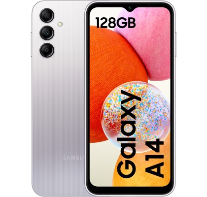 Samsung Galaxy A14 DS Silver LTE/6.6"/OC/4GB/128GB/13MP/50MP+5MP+2MP/5000mAh "SM-A145RZSVEUE" (timbru verde 0.45 lei)