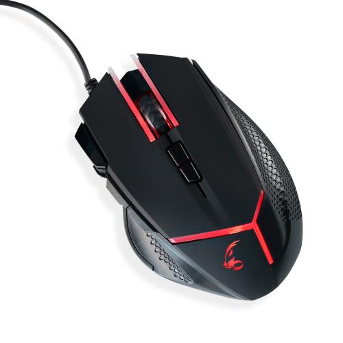 MediaRange Gaming Series Corded 9-button optical gaming mouse with weight management system "MRGS200" (timbru verde 0.18 lei)