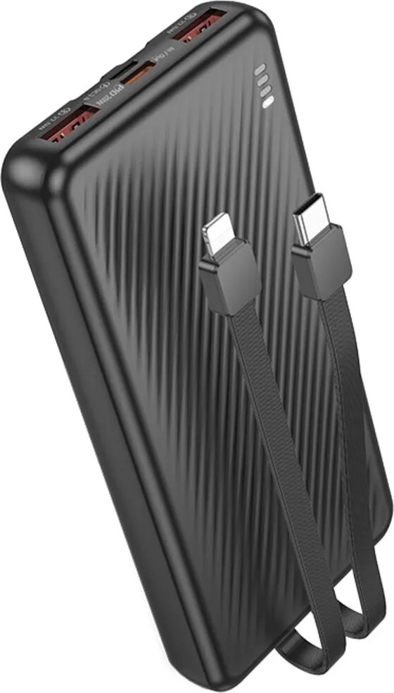 POWER BANK Borofone "BJ57", 10000mAh, 22.5W, 2 x USB; 1 x USB Type-C, 1 x Micro USB, total 2A, negru "6941991111846" (timbru verde 0.98 lei)