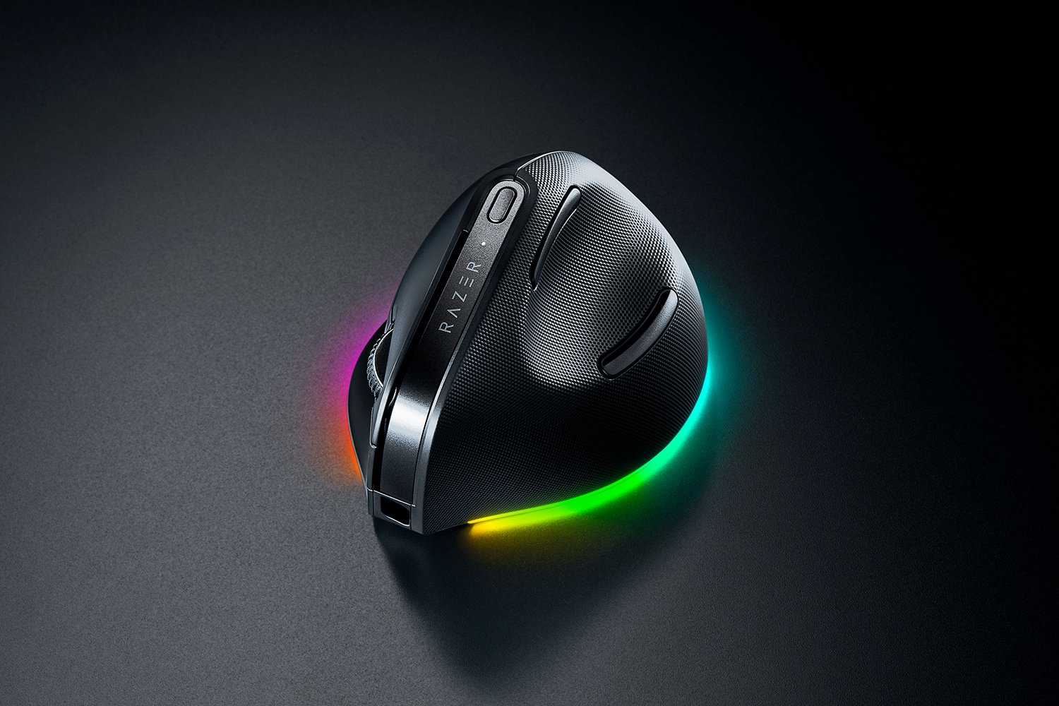 Mouse vertical ergonomic Razer Pro Click V2, wireless, 30.000 DPI, 5 dispozitive, RGB "RZ01-05250100-R3G1" (timbru verde 0.18 lei)