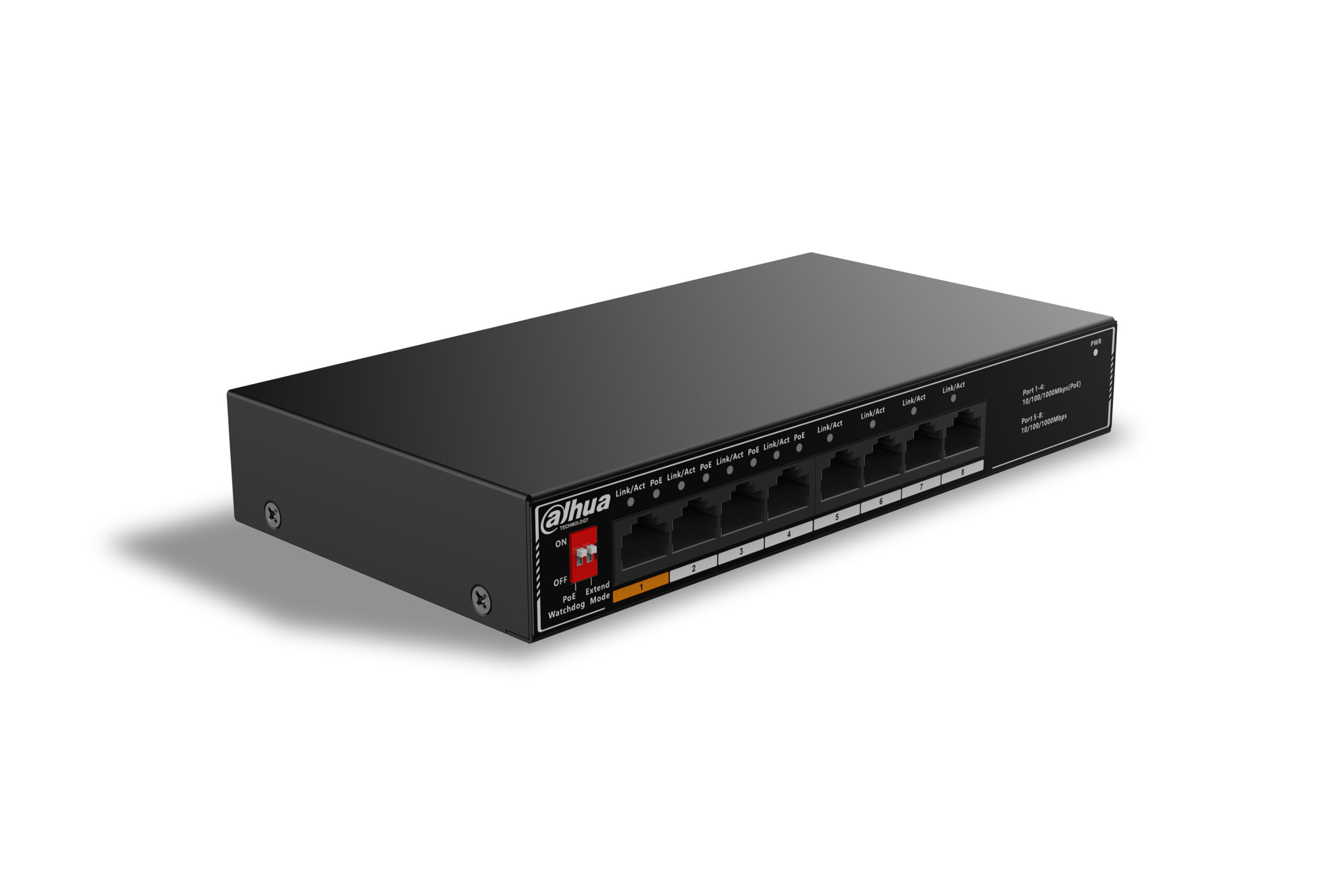 DAHUA 8 PORT GB SWITCH SG1008LP "DH-SG1008LP" (timbru verde 2 lei)