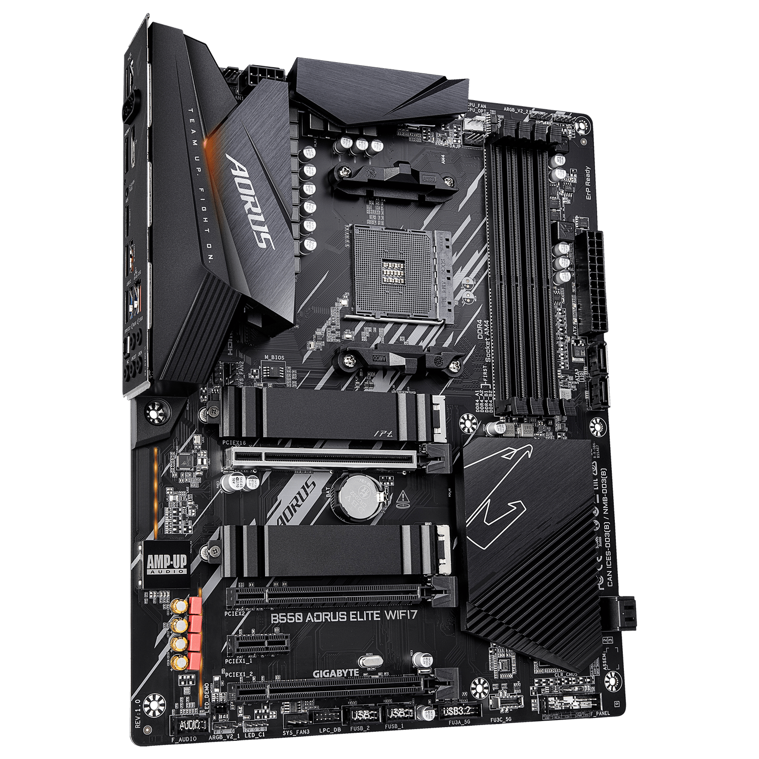 PLACA de BAZA Gigabyte B550 AORUS ELITE WIFI7, skt AM4, ATX, AMD B550, 4 x DDR4, max. 128 GB, 4 x SATA, 2 x M.2, 7.1, "B550 AORUS ELITE WF7"