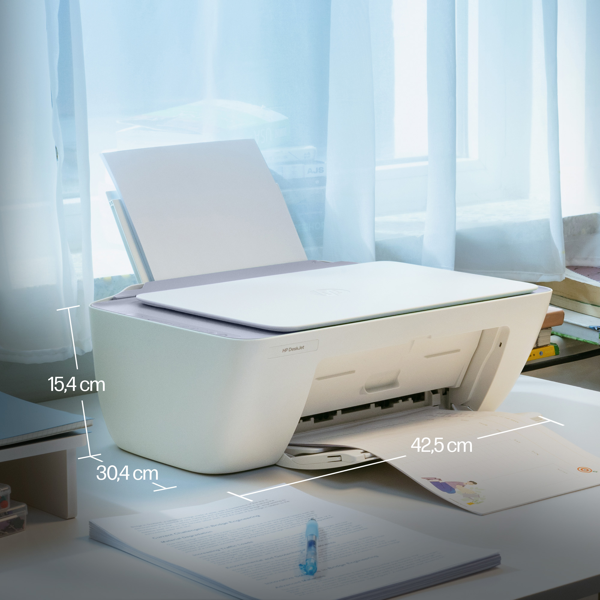 Multifunctional InkJet Color HP, DESKJET 2922, A4, Functii: Impr.|Scan.|Cop., Vit.Print. 7.5ppm, Conectivitate:USB|WIFI, White, , Duplex:Nu, ADF:Nu(incl.TV 8lei) "A24HVB" - imagine 6