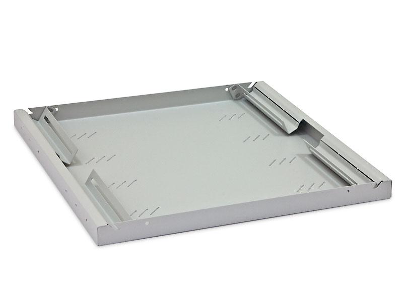 RAFT FIX perforat TRITON 1U, pt rack 19 inch, adancime 750 mm, sarcina maxima 80 Kg, gri, "RAC-UP-750-A4"