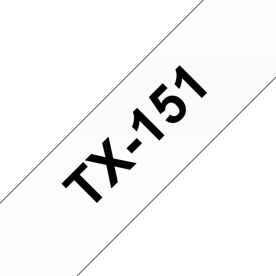 Banda laminata Original Brother Black on Clear, TX151, pentru D600|E500|E550|H500|P700|P710|P750|330|350|520|540|580|1400|1500|1600|1650|2200|2210|2300|2310|2400|2410|2430|2500|2600|2610|2700|2710|2730|2730|7500|7600, 24mm, incl.TV 0 RON, "TX151"