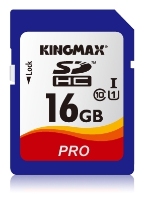 CARD SD KINGMAX, 16 GB, SDHC, clasa 10, standard UHS-I U1, "KM16GSDHCUHSP" (timbru verde 0.03 lei)