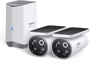 CAMERA IP Exterior Baseus S1 Pro, 3K, 2560x1440, kit 2 camere+statie+panou solar+acumulator integrat, unghi pana la 120 grade, IP67, dist. IR 30 m, tip lentila fixa 3 mm, 3 Mpx, wireless + RJ-45, slot SD card, "S0TX002131" (timbru verde 0.8 lei)