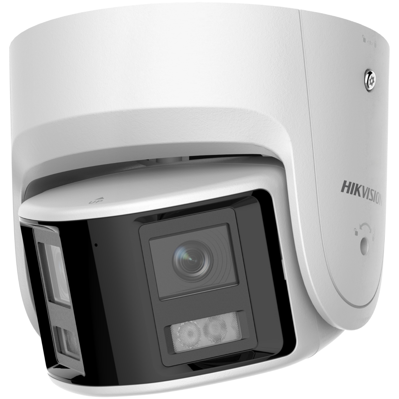 Camera supraveghere IP Dome Hikvision ColorVu, 4 MP, 2.8 mm, lumina alba 30 m, PoE, unghi vizual 180 grade, slot card, microfon, sirena "DS-2CD2347G2P-LSU/SL(2.8MM)(C)" (timbru verde 0.8 lei)