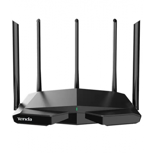 ROUTER Tenda wireless AX5700 Mbps, 1 x WAN Gigabit, 3 porturi LAN Gigabit, 2.4 GHz/5 GHz dual band, 5 antene externe, WI-FI 6E "TX27 PRO" (timbru verde 0.8 lei)
