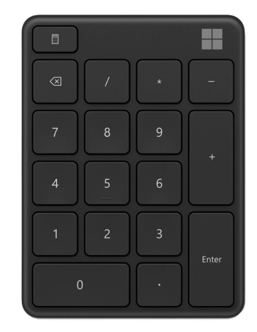 TASTATURA numerica MICROSOFT, wireless, 18 taste, negru, "23O-00009" (timbru verde 0.8 lei)