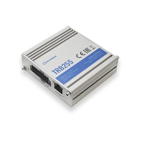GATEWAY LTE Teltonika "TRB255", 1 x RJ-45 10/100 Mbps 802.3az, 4G (LTE) Cat M1 viteza max. 375 kbps, Cat NB1 32 kbps, 2G 236.8 kbps, "TRB255000000" (timbru verde 0.8 lei)