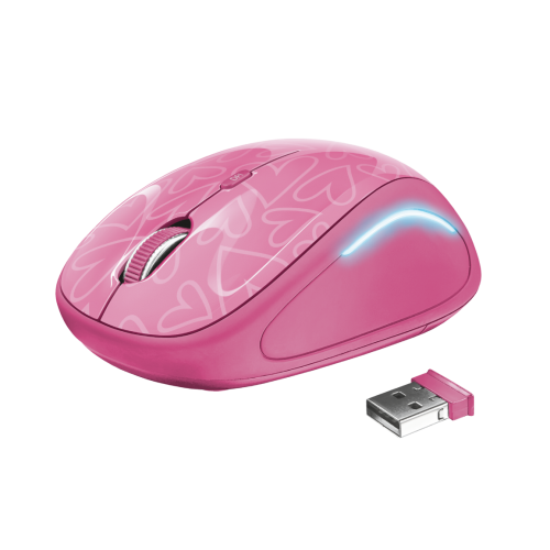 MOUSE Trust Yvi FX Wireless Mouse - pink "22336" (timbru verde 0.18 lei)