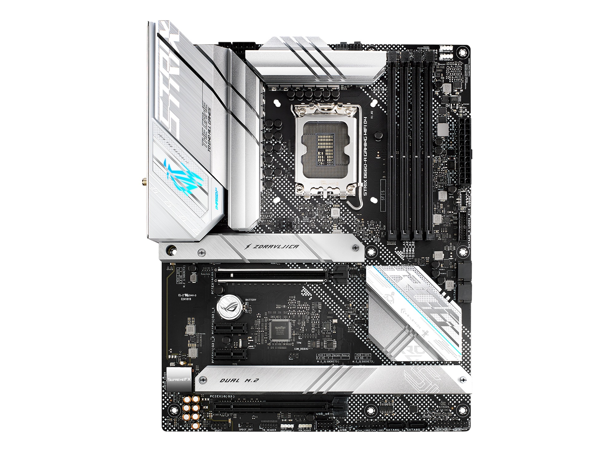PLACA de BAZA Asus "STRIX B660-A GAM WIFI D4", skt LGA 1700, ATX, Intel B660, 4 x DDR4, max. 128 GB, 4 x SATA, 3 x M.2, 7.1, "STRIX B660-A GAM WIFI D4"