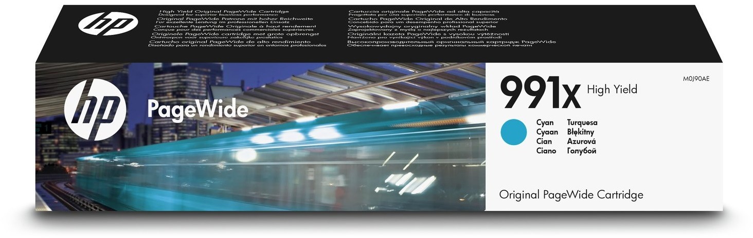Cartus Cerneala Original HP Cyan, nr.991X, pentru PageWide 750|772|777, 16K, (timbru verde 0.15 lei), "M0J90AE"