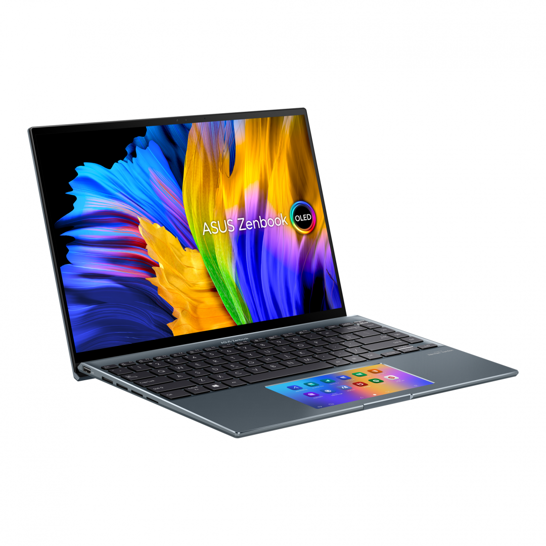 NOTEBOOK Asus, " ZenBook 14" 14.0 inch, i7-1165G7, 16 GB DDR4, SSD 1 TB, nVidia GeForce MX450, Windows 11 Home, "UX5400EG-KN178W" ((timbru verde 3.5 lei)