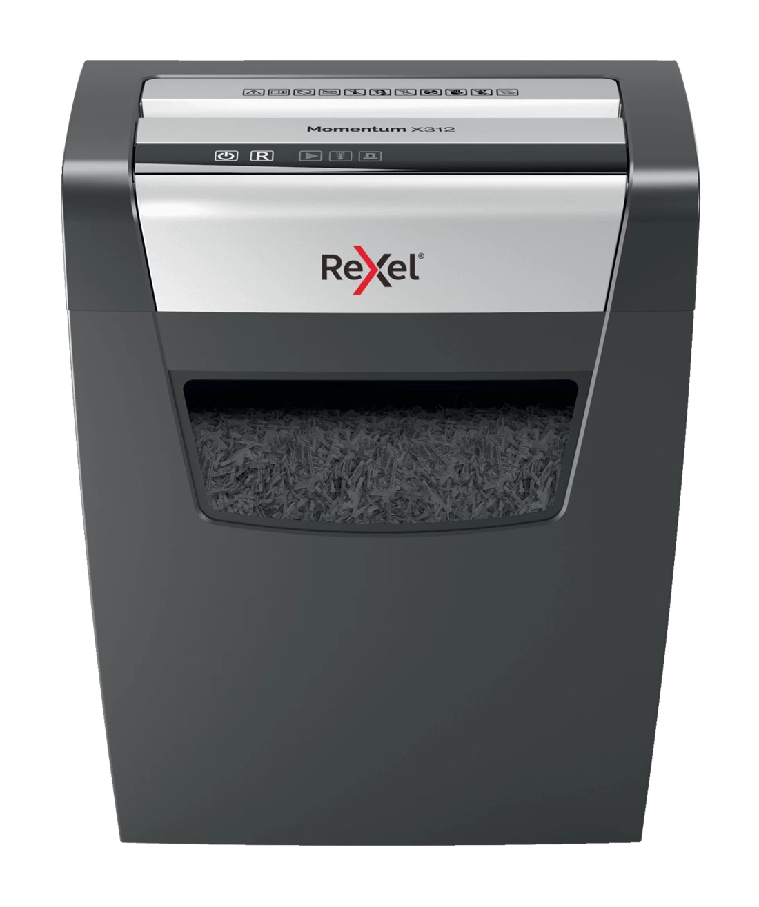 Distrugator manual documente MOMENTUM X312, 12 coli, P3, cross-cut (tip confeti) Rexel "2104572EU" (timbru verde 40 lei)