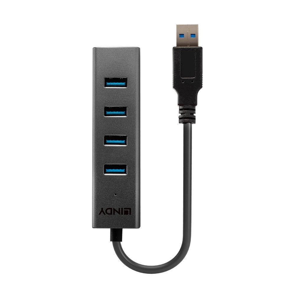 HUB USB Lindy 4 Port USB 3.0 "LY-43324" (timbru verde 0.18 lei)
