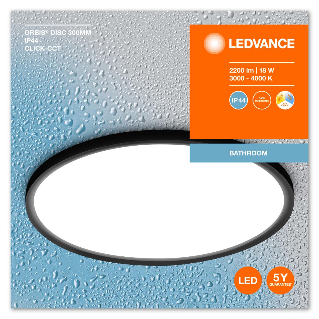 ORBIS DISC 30CM 18W CLICKCCT IP44BKLEDV "000004099854096112" (timbru verde 0.8 lei)