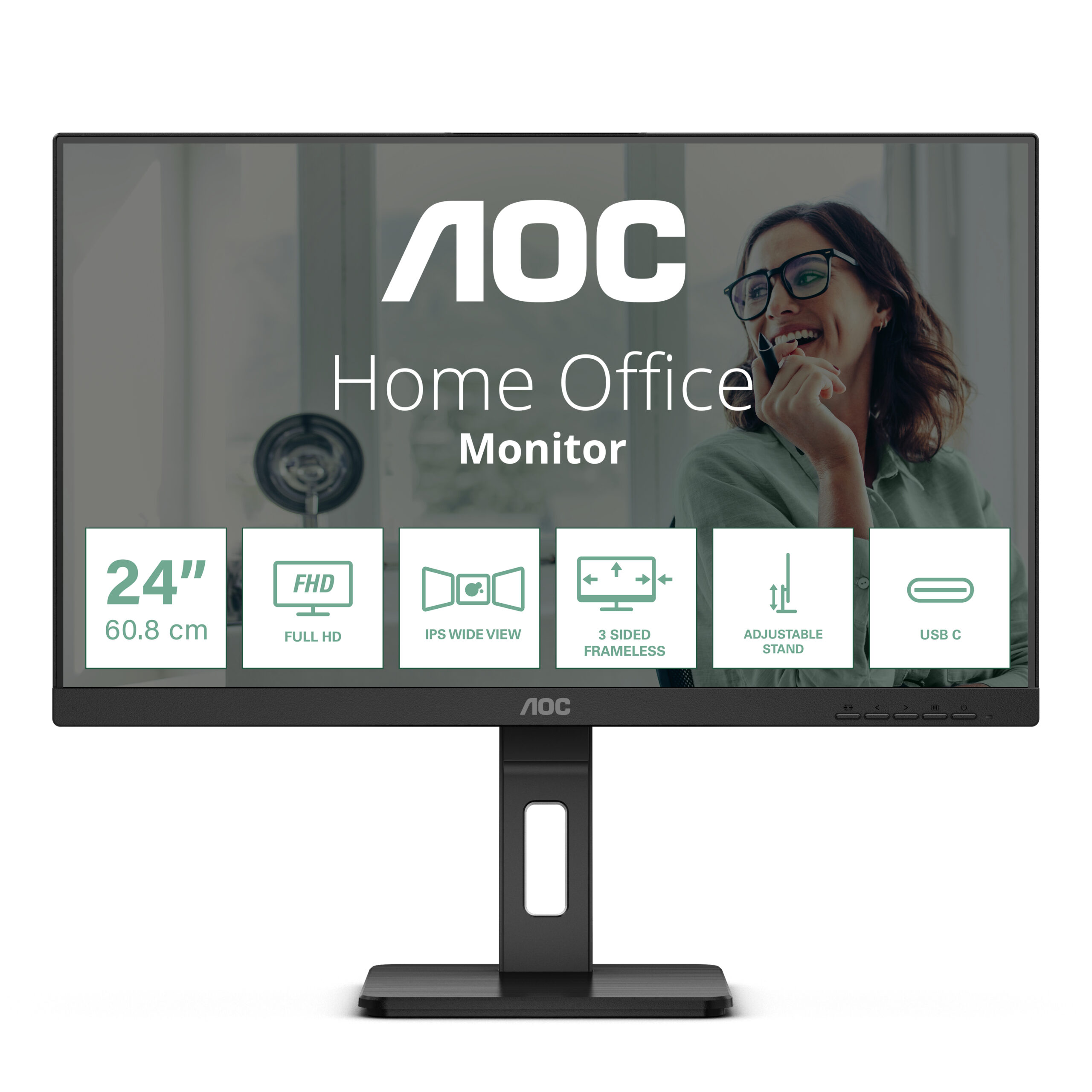 Monitor AOC 23.8" 24P3CV "24P3CV" (timbru verde 7 lei)