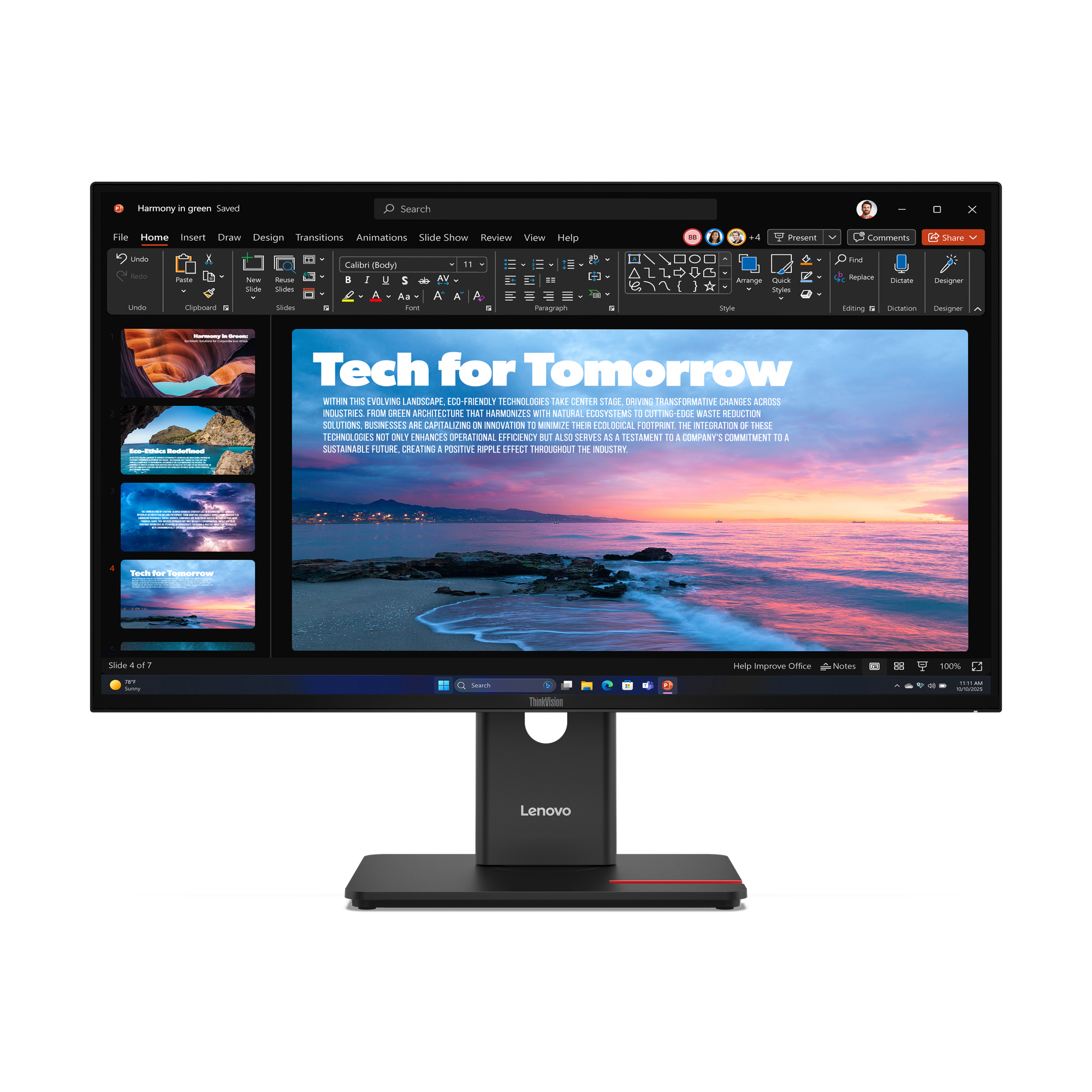 Lenovo Monitor ThinkVision T27QD-40 27" IPS QHD 4ms 350cd 1500:1 120Hz Dock DaisyChain HUB Tilt Swivel Lift Pivot "64AAGAT2EU" (timbru verde 7 lei)