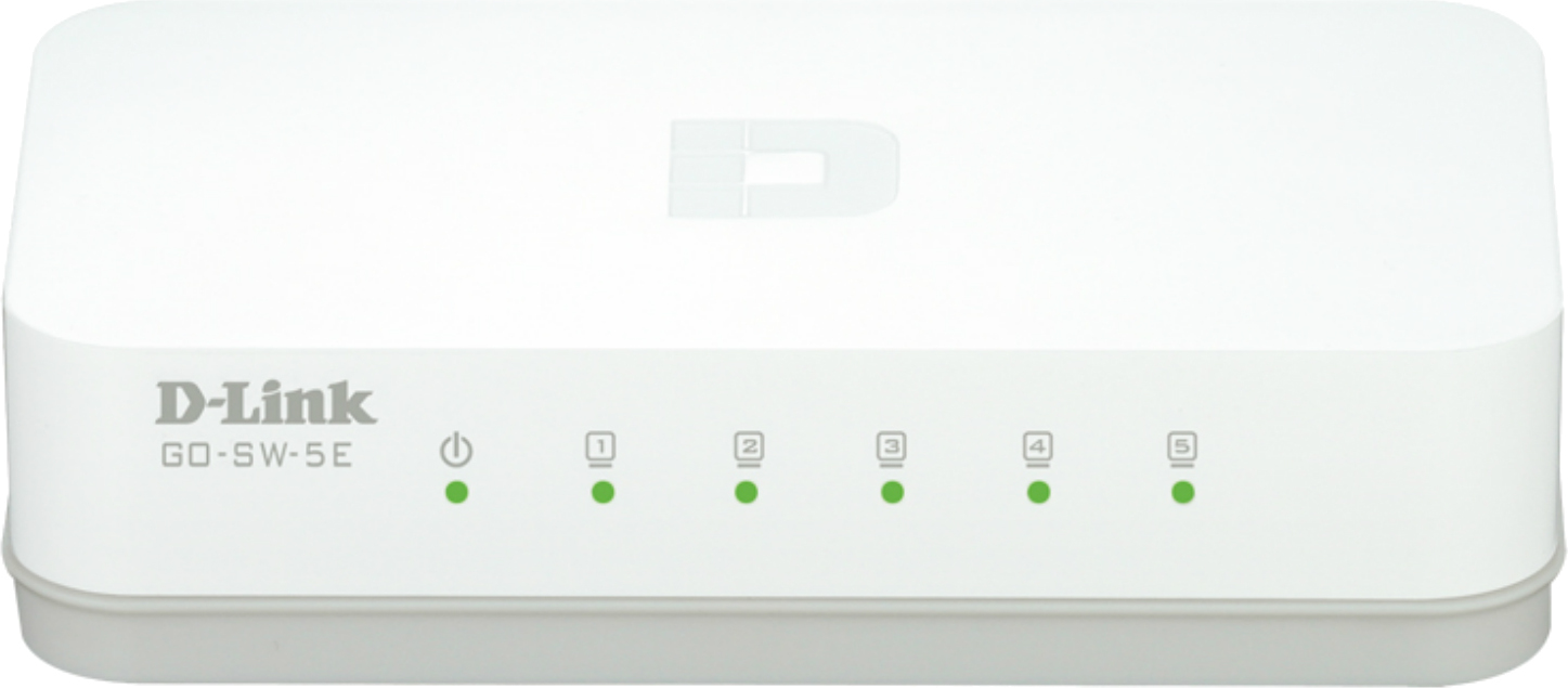 SWITCH D-LINK 5 porturi 10/100Mbps, carcasa plastic, "GO-SW-5E" (timbru verde 2 lei)