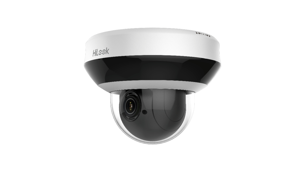 Camera de supraveghere rotativa IP PTZ Speed Dome Hikvision HiLook Darkfighter PTZ-N2404I-DE3, 4 MP, IR 20 m, 4X, PoE, slot card "PTZ-N2404I-DE3(F)" (timbru verde 0.8 lei)