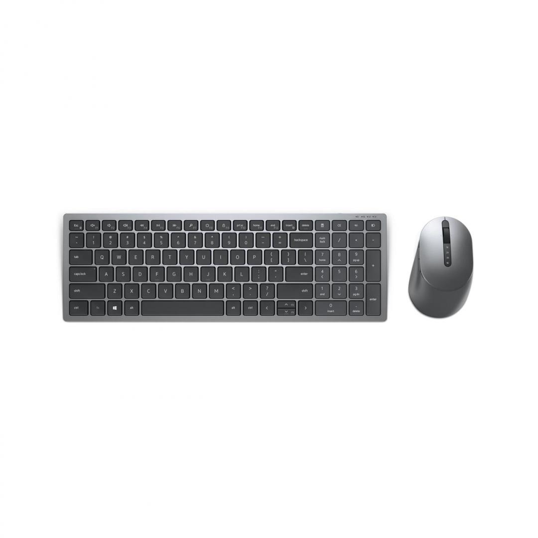 TASTATURA si Mouse DELL, "KM7120W", wireless, butoane programabile taste format standard (104-108 taste), mouse gri, 7/1 butoane, 101, "580-AIWM" (timbru verde 0.8 lei)