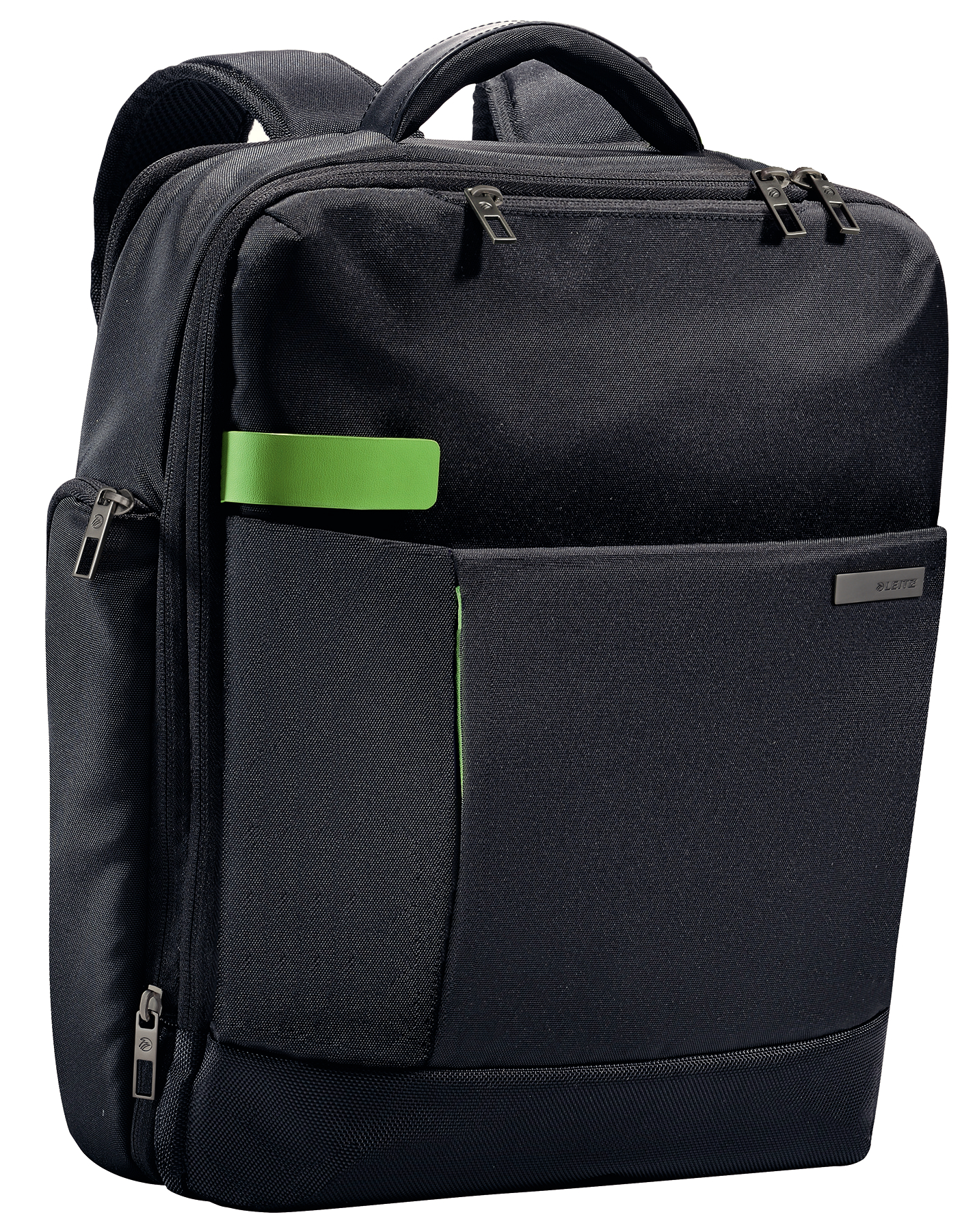 RUCSAC LEITZ, pt. notebook de max. 15.6 inch, 2 compartimente, buzunar frontal | buzunar lateral x 2, waterproof, poliester, negru, "60170095"