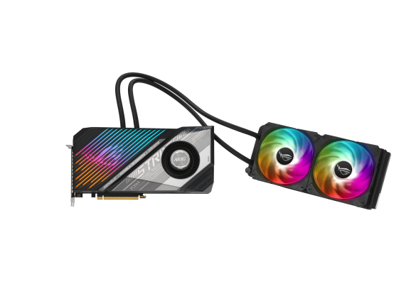 PLACA VIDEO ASUS "ROG Strix LC Radeon RX 6900 XT TOP", 16 GB GDDR6 256 biti, PCI Express 4.0 x 16, HDMI DisplayPort x 2 USB Type-C, sistem racire lichid, "ROG-STRIX-LC-RX6900XT-T16G-GAMING"