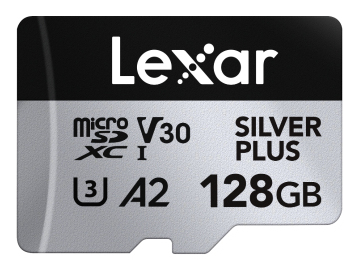 Card de memorie Lexar Professional SILVER Plus LMSSIPL128G-BNANG, 128GB, microSDXC, UHS-I U3, V30 "LMSSIPL128G-BNANG" (timbru verde 0.03 lei)