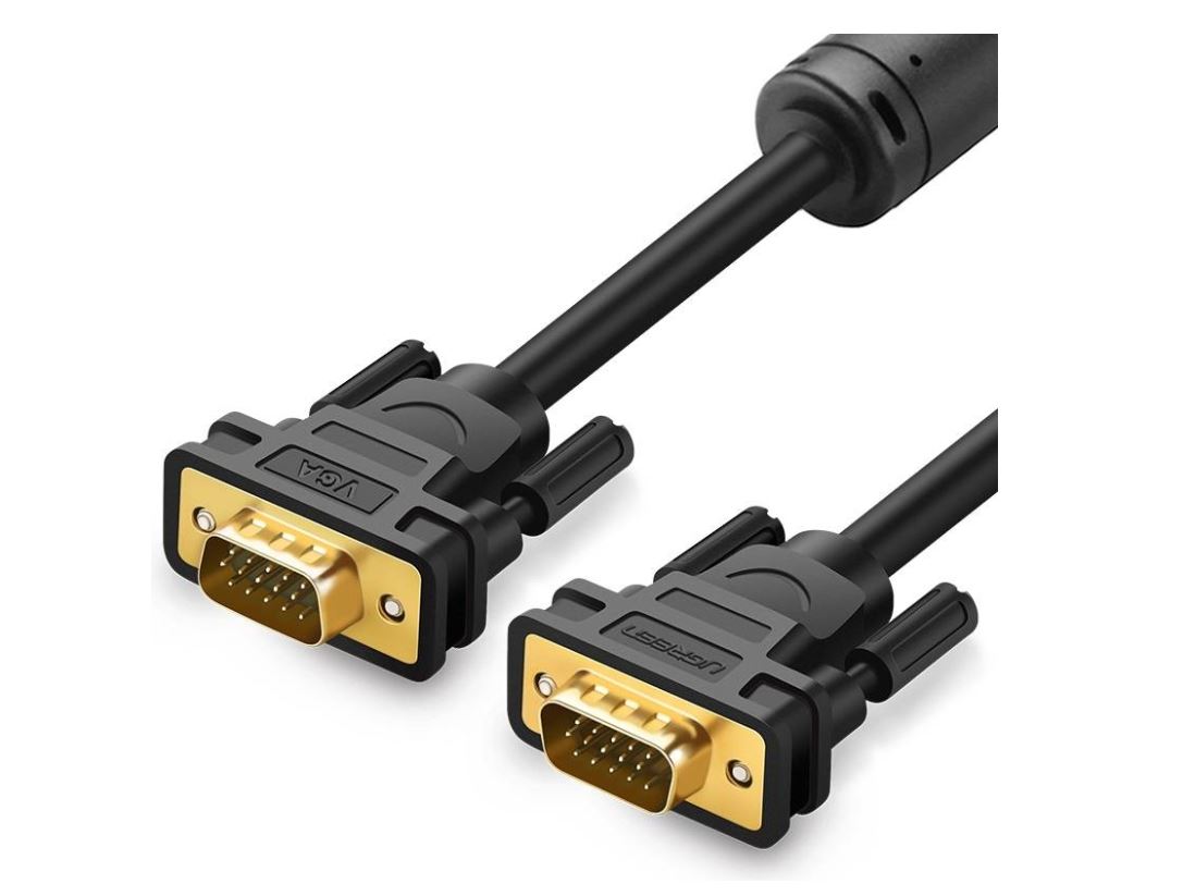 CABLU video Ugreen, „VG101” VGA (T) la VGA (T), 2m, ecranat, negru, "11646” (timbru verde 0.8 lei) - 6957303876464