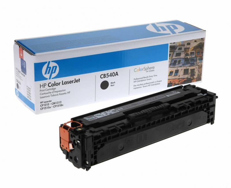 Toner Original HP Black, nr.125A, pentru Color LaserJet CM6030| CM6040| CP6015, 2.2K, (timbru verde 1.2 lei) , "CB540A"