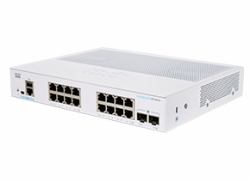 SWITCH CISCO, Gigabit x 16, SFP x 2, managed, rackabil, "CBS350-16T-2G-EU" (timbru verde 2 lei)