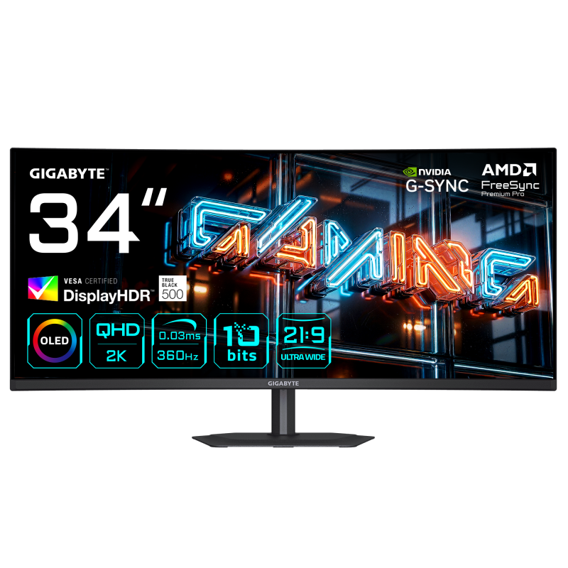 GIGABYTE MO34WQC36 GAMING MONITOR 34" "MO34WQC36" (timbru verde 7 lei)