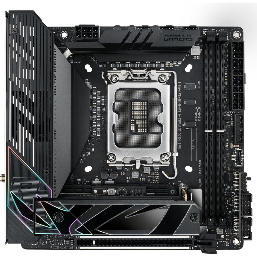 Placa de baza ASUS ROG STRIX Z790-I GAMING WIFILGA1700, Z790, USB3.2 GEN 2X2 MB "ROG STRIX Z790-I GM"