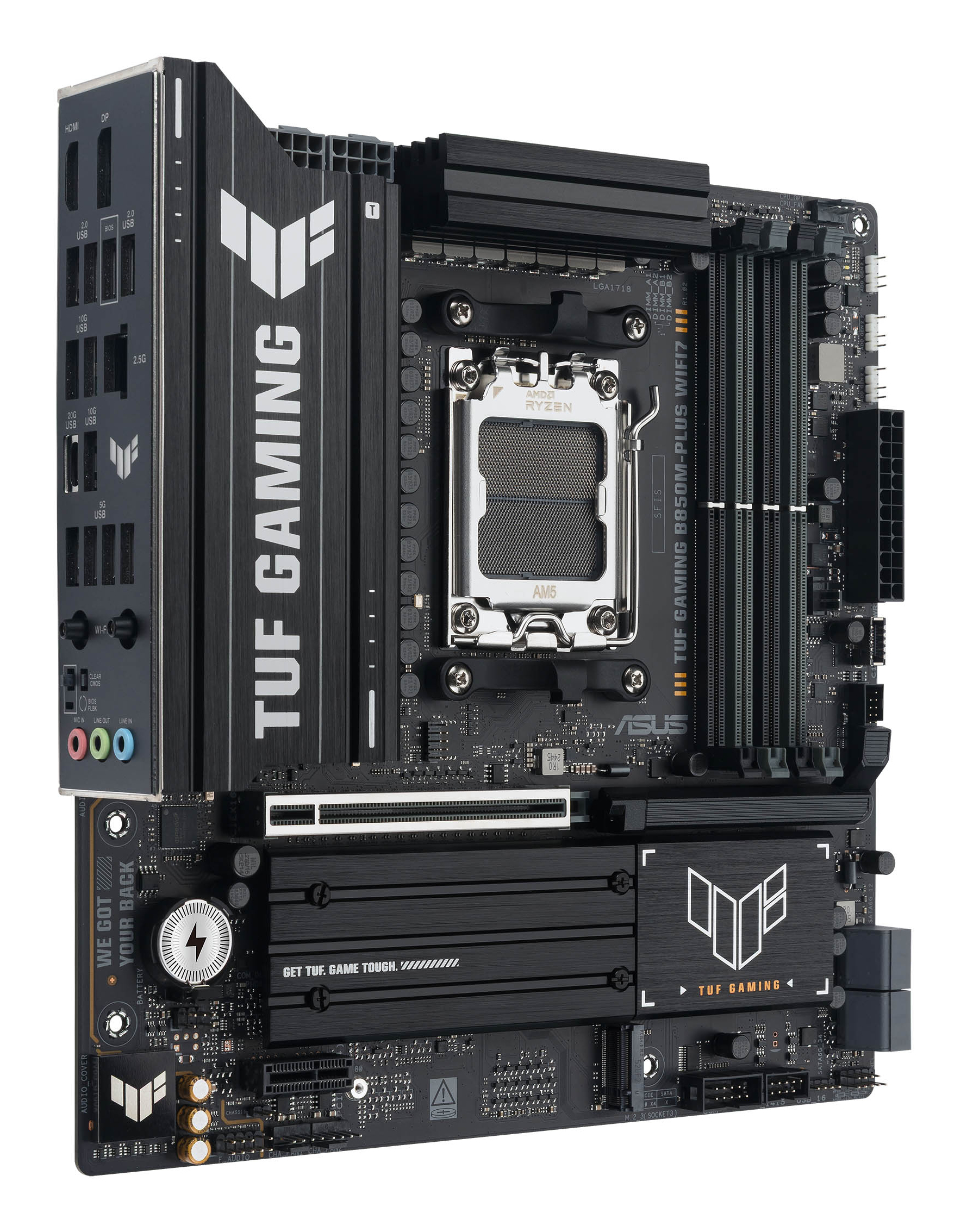 Placa de baza ASUS TUF GAMING B850M-PLUS WIFI7, AMD B850, AM5, DDR5, mATX "90MB1MU0-M0EAY0" - imagine 2