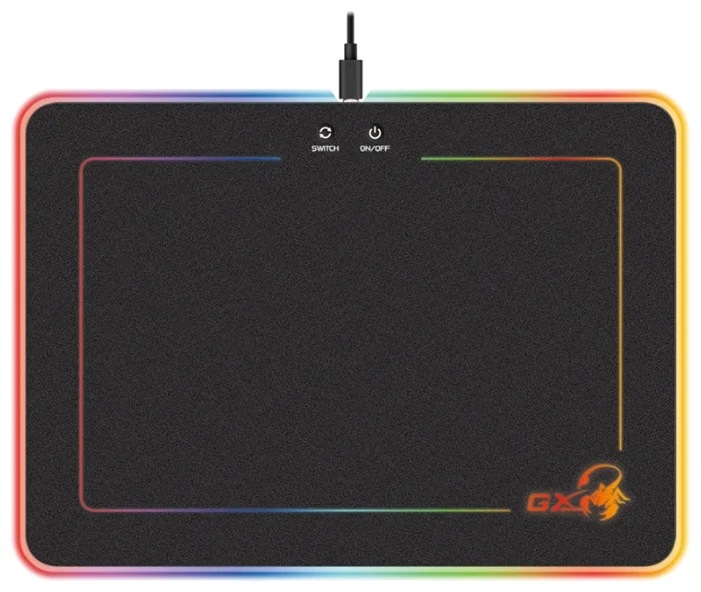 Mouse PAD GENIUS, "GX-Pad 600H RGB", gaming , cu led, cauciuc si material textil, 320 x 250 x 5.5 mm, negru , iluminat RGB, "31250006400"
