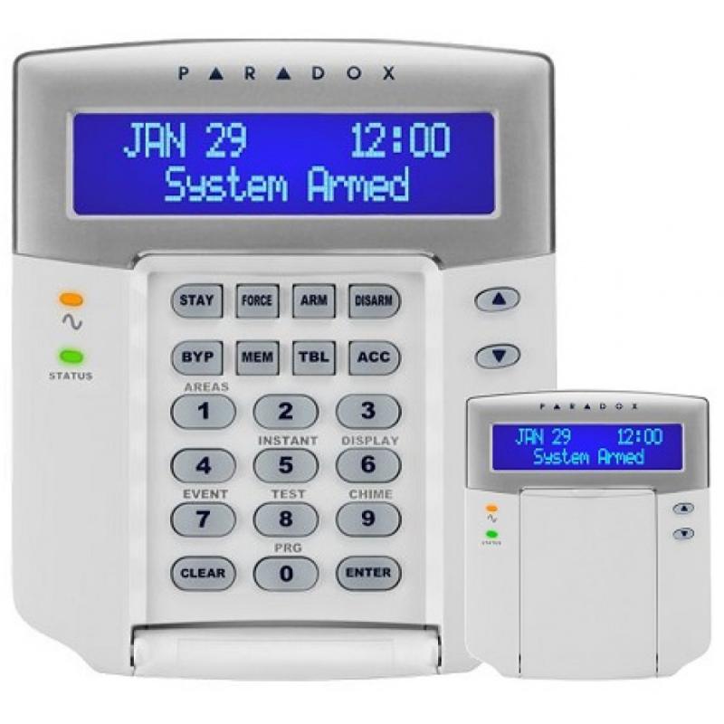 TASTATURA alarma Paradox, LCD 32 caractere, compatibila cu EVO192, etichete programabile, usita deprotectie, "K641" (timbru verde 0.18 lei)