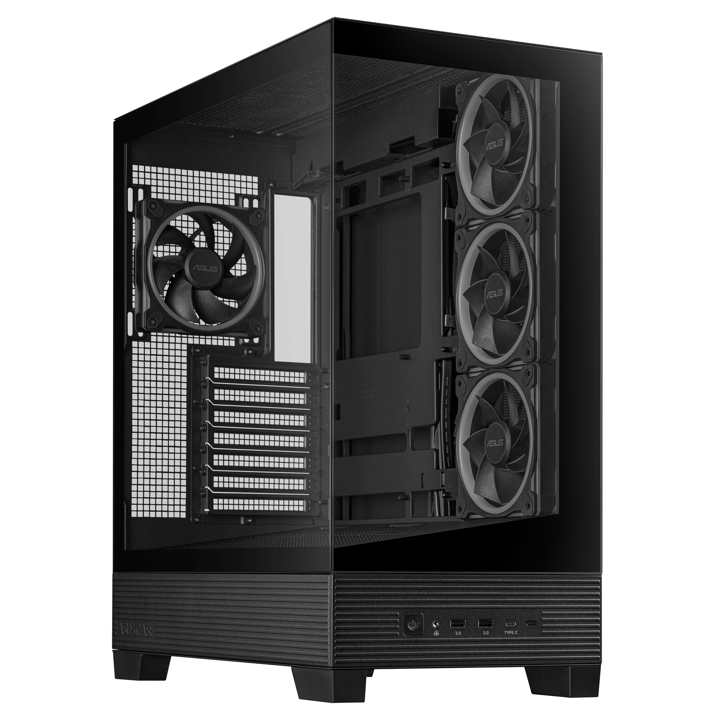 Carcasa ASUS A31 PLUS TG ARGB, Tempered Glass, Middle Tower (Negru) "90DC00R0-B19000" (timbru verde 0.32 lei)