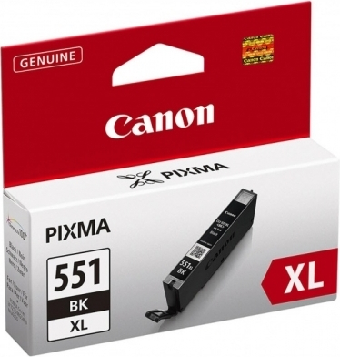 Cartus Cerneala Original Canon Black, CLI-551XLBK, pentru Pixma IP-7250|8750|IX-6850|MG-5450|5550|5650|6350|6450|6650|7150|7550|MX-725|925, 11ml, (timbru verde 0.15 lei), "BS6443B001AA"