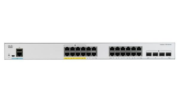SWITCH CISCO, 1000, porturi Gigabit x 24, SFP x 4, managed, rackabil, carcasa metalica, "C1000-24T-4G-L" (timbru verde 2 lei)