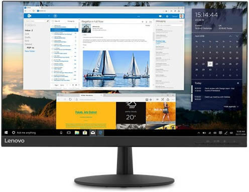 MONITOR Lenovo 23.8 inch, home | office, IPS, WQHD (2560 x 1440), Wide, 300 cd/mp, 4 ms, HDMI | DisplayPort, "66D1GAC1EU" (timbru verde 7 lei)