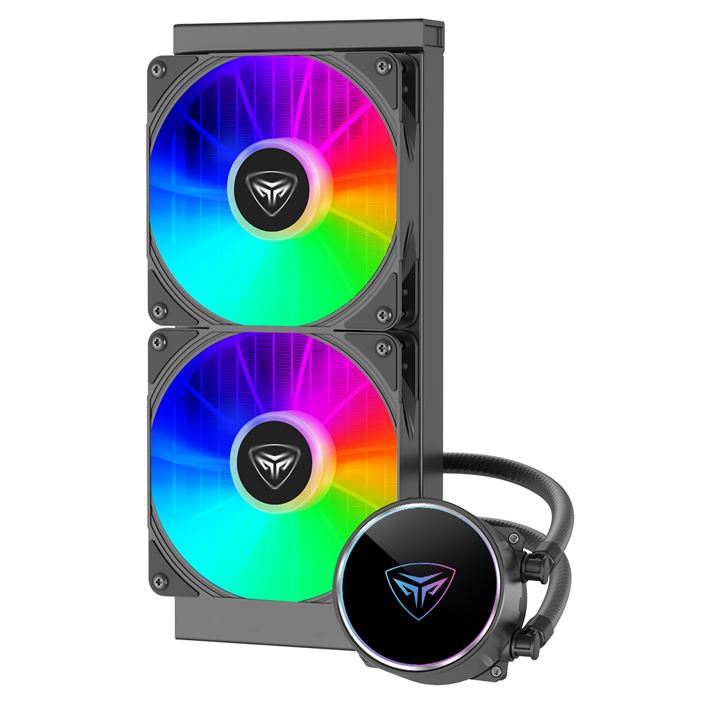 COOLER PCCOOLER, skt. universal, racire cu lichid, vent. 2x120mm, 400-1800RPM, "PD240S ARGB BK" (timbru verde 2 lei)