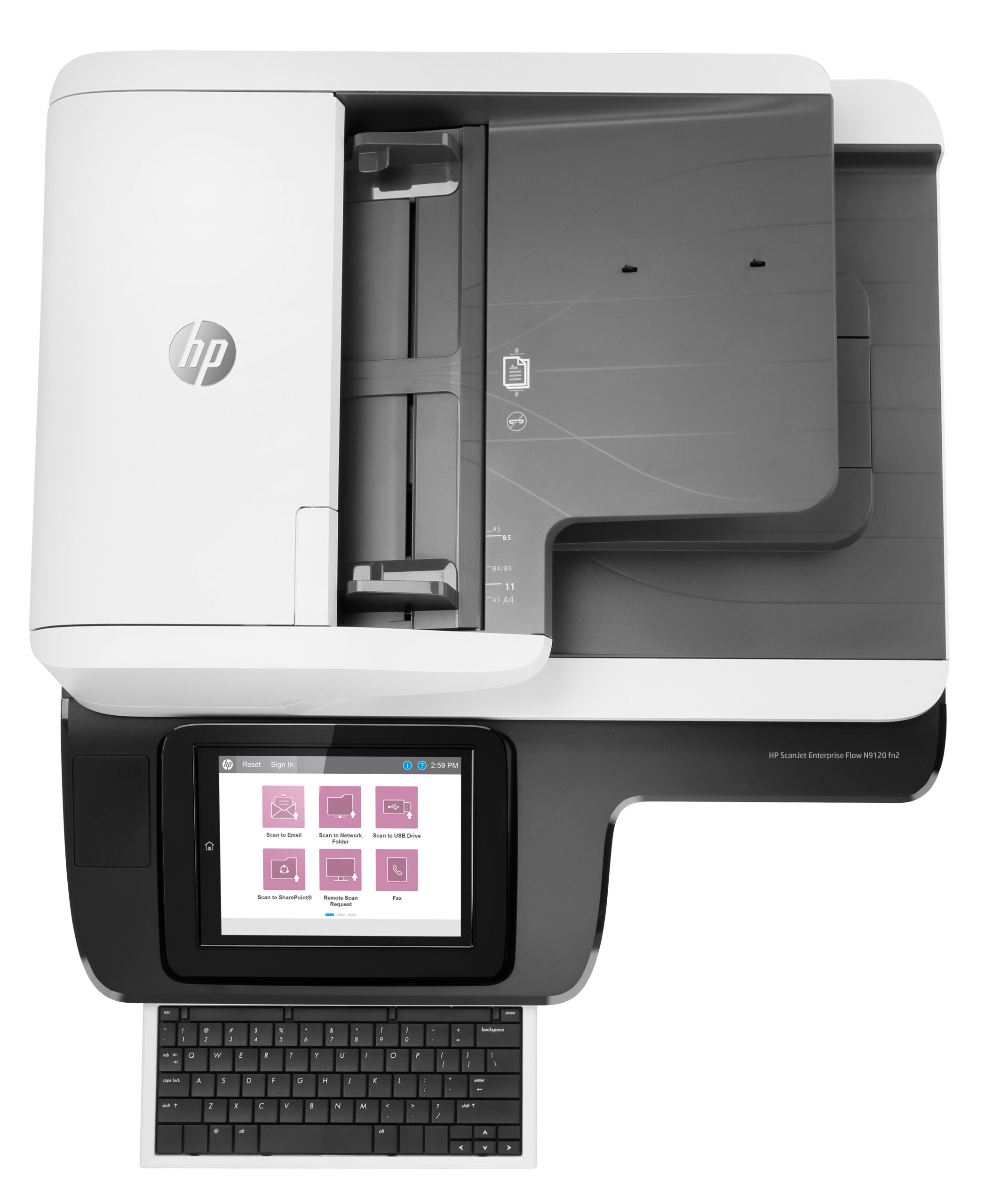 Scanner CCD|CIS Duplex N9120, A3, Viteza de scanare duplex: 240 ipm, Optiuni: OCR|Email|Folder re?ea|USB|FTP|Fax, Conectivitate:USB|RET, Scanare ambele fete:Da, ADF:200coli "L2763A" - imagine 7