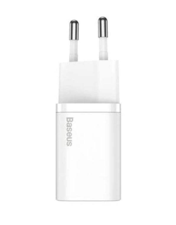 INCARCATOR retea Baseus Super Si, Quick Charge 20W, 1 x USB Type-C 5V/3A, alb "CCSUP-B02" (timbru verde 0.18 lei) - 6953156230002
