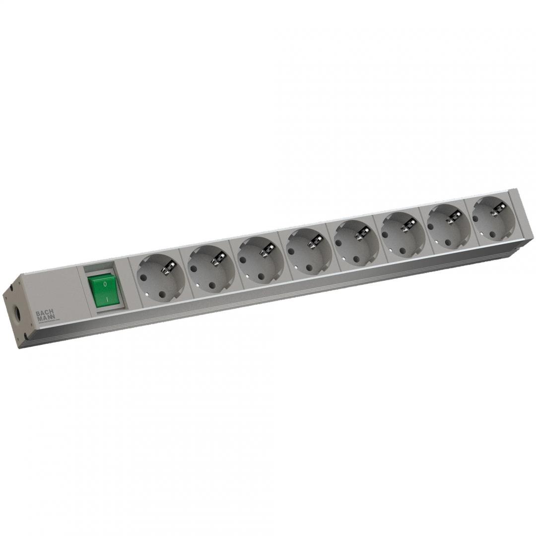PRELUNGITOR BACHMANN PDU 19" 1HE 8SCHUKO "BM-333.400" (timbru verde 0.8 lei)