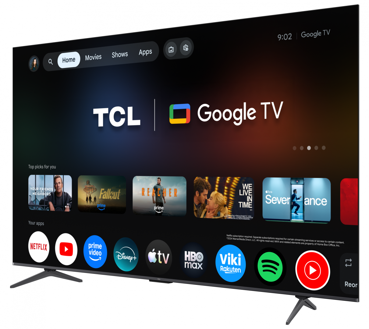 QD-MiniLED TV 4K 85(215 cm) TCL 85T8D "85T8D" - imagine 2