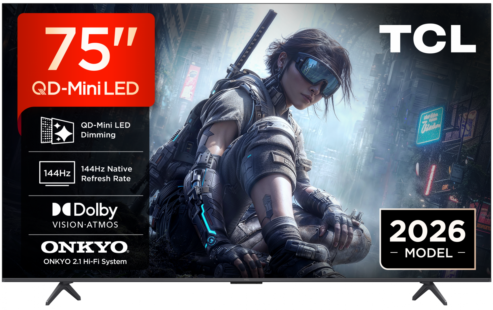 QD-MiniLED TV 4K 75(189 cm) TCL 75T8D "75T8D" (timbru verde 15 lei)