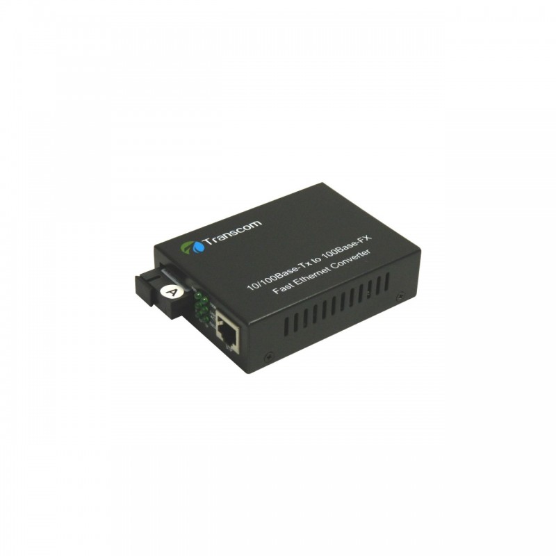 Mediaconvertor 10/100M 1310/1550nm WDM, Type A Singlemode 40km, conector SC - TRANSCOM, "TS-100-BD-40A"