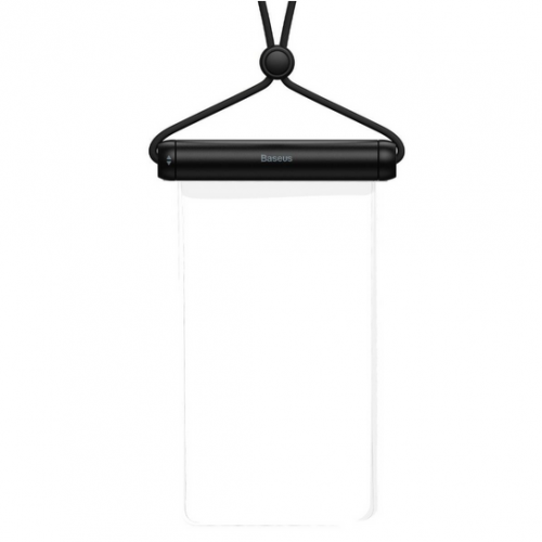 HUSA IMPERMEABILA Baseus, pentru smartphone diagonala maxima 7.2 inch, transparenta cu zip negru "FMYT000001" - 6932172610968